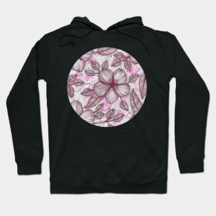 Spring Blossom in Marsala, Pink & Plum Hoodie